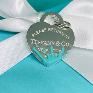 Tiffany & Co. RTT Enamel Splash Heart NWT 925 silver Tiffany Blue RETIRED